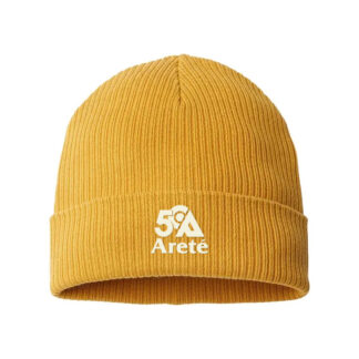 Sustainable Rib Cuffed Beanie – Mustard Yellow - 50th Anniversary